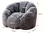 shredded foam filled sofa, memory foam bean bag sofa, oversized bean bag chair, faux fur bean bag